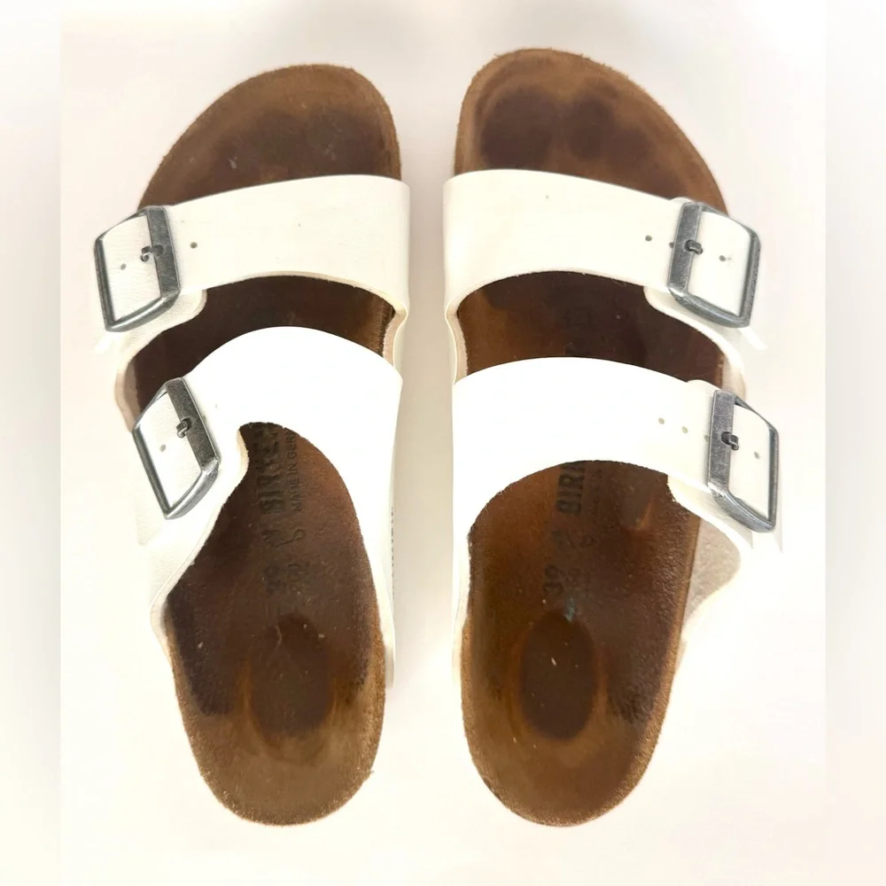 Birkenstock - Arizona Two-Strap Birko-Flor Sandals - Size 39 - EUC